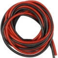 Silikon-Litze extrem geschmeidig, rot/schwarz 2,5 mm², je 2m