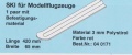 SKI für Modellflugzeuge rot Material 3mm Polystirol