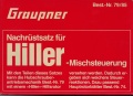 !Nachrüstsatz für HILLER-Mischsteuerung