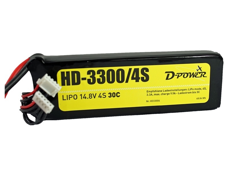 D-Power HD-3300 4S Lipo (14,8V) 30C - XT-60 Stecker