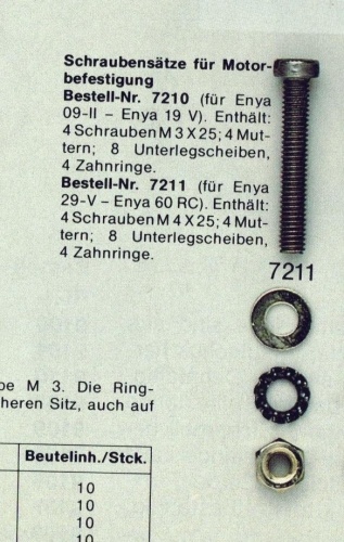Schraubensatz M4 x 25 mm *Motorbefestigung