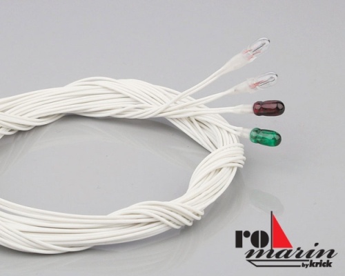 Minitaturbirnchen klar 6V/100mA Ø3mm Kabellänge 80cm