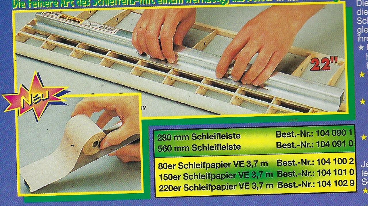 Easy-Touch Schleifleiste  840 mm