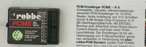 EMPFAENGER PCMS-R9  40 MHZ  9-Kanal