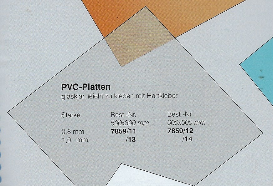 PVC klar 500x300x0.8mm