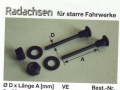 Radachsen für starre Fahrwerke 48x4